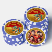 Chinesischer Neujahrsdrache personalisiertes Foto Pokerchips (Stapel)