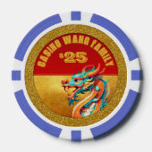 Chinesischer Neujahrsdrache personalisiertes Foto  Pokerchips (Vorderseite)