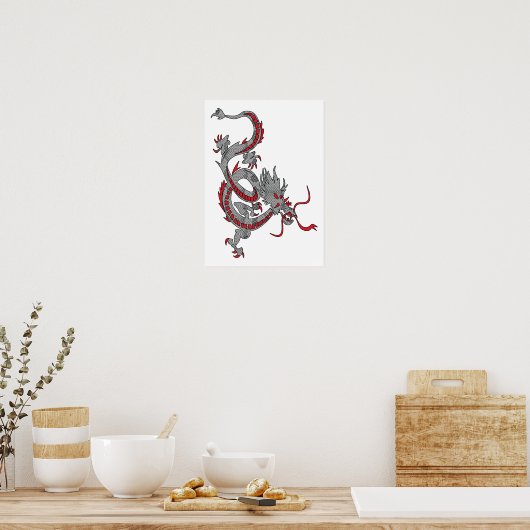 Chinesischer Neujahrsdrache Poster (Küche)