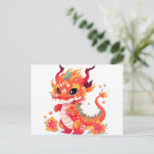 Chinesischer Neujahrsdrache Postkarte (Stehend Vorderseite)