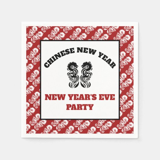 Chinesischer Neujahrsdrache Serviette (Vorderseite)