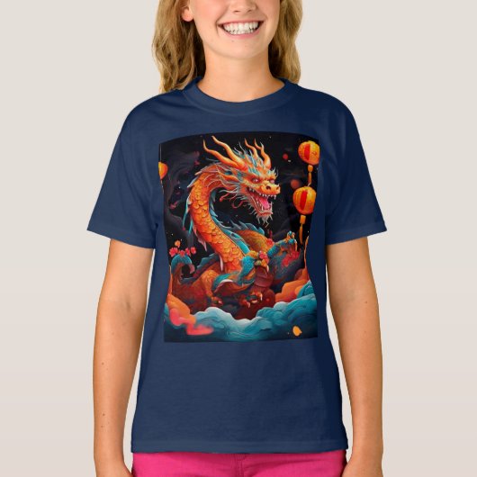 Chinesischer Neujahrsdrache T-Shirt (Vorderseite)
