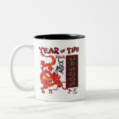 Chinesischer Neujahrsdrache Zweifarbige Tasse (Links)