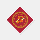 Chinesischer Neujahrsfisch 20xx Name Koi Carp Fisc Serviette (Ecke)