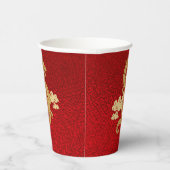 Chinesischer Neujahrsgolddrache Roter Film Pappbecher (Rechts)