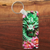 Chinesischer Neujahrsgrüner Drache Origami Monogra Schlüsselanhänger (Vorderseite)