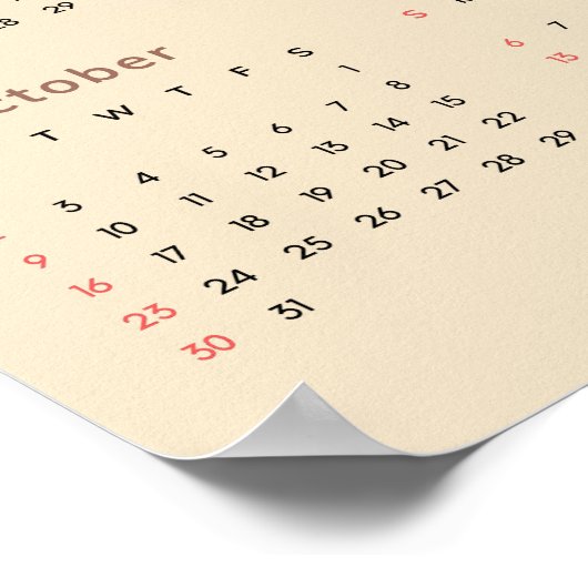 Chinesischer Neujahrskalender 2022 Poster (Ecke)