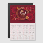 Chinesischer Neujahrskalender 2023 Magnetkarte (Vorne/Hinten)