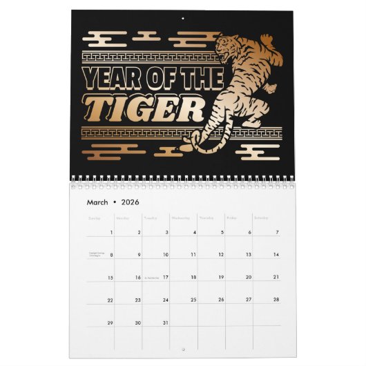 Chinesischer Neujahrskalender 2024 - Tierart Zodia Kalender (Mär 2026)