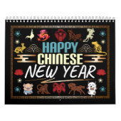 Chinesischer Neujahrskalender 2024 - Tierart Zodia Kalender (Titelbild)