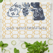 Chinesischer Neujahrskollinett Zodiac Animal Minim Geschirrtuch (Gefaltet)