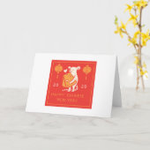Chinesischer Neujahrsrat 2020 Karte (Gelbe Blume)
