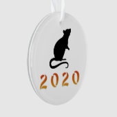 Chinesischer Neujahrsrat 2020 Ornament (Vorderseite)