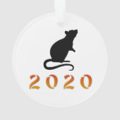 Chinesischer Neujahrsrat 2020 Ornament (Rückseite)