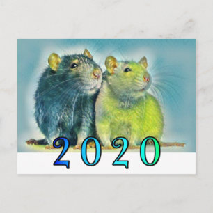 Chinesischer Neujahrsrat 2020 Postkarte
