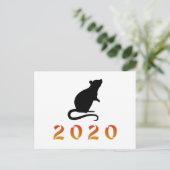 Chinesischer Neujahrsrat 2020 Postkarte (Stehend Vorderseite)