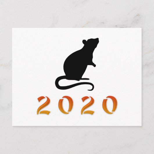 Chinesischer Neujahrsrat 2020 Postkarte (Vorderseite)