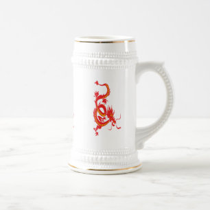 Chinesischer Neujahrsroter Drache Bierglas