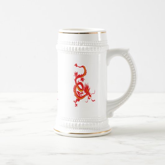 Chinesischer Neujahrsroter Drache Bierglas (Rechts)