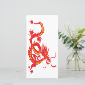 Chinesischer Neujahrsroter Drache Feiertagskarte (Stehend Vorderseite)
