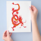 Chinesischer Neujahrsroter Drache Flyer (Hand)