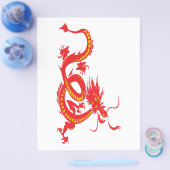 Chinesischer Neujahrsroter Drache Flyer (Einzeln)