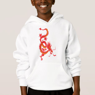 Chinesischer Neujahrsroter Drache Hoodie