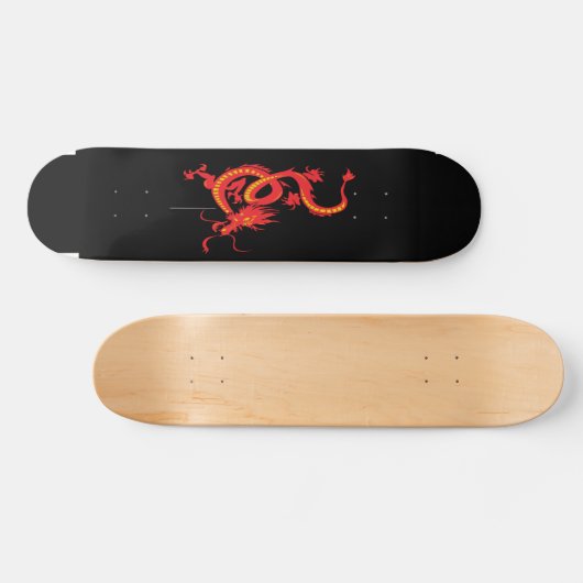 Chinesischer Neujahrsroter Drache Skateboard (Horizontal)