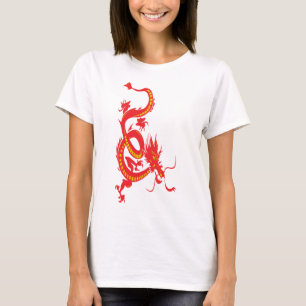 Chinesischer Neujahrsroter Drache T-Shirt