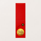 Chinesischer Neujahrsroter Goldener Drache 2024 FC (Außenseite Aufgefaltet)