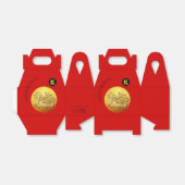 Chinesischer Neujahrsroter Goldener Drache 2024 -  Geschenkschachtel (Ungefaltet)