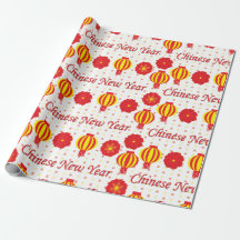 Chinesischer Neujahrsroter in gelben Laternengruß