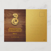 Chinesischer Neujahrsschlange 2025 Tempel + Texte  Feiertagspostkarte (Rückseite)