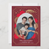 Chinesischer Neujahrsschlange Foto Urlaub Feiertagskarte (Vorderseite)