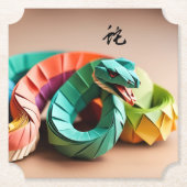 Chinesischer Neujahrsschlange Ideogram Zodiac Birt Untersetzer (Vorderseite)