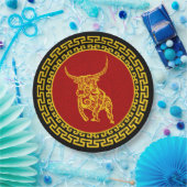 Chinesischer Neujahrsschmuck Pappteller (Party)