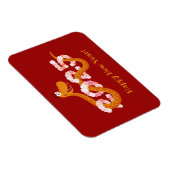 Chinesischer Neumondjahr Zodiac Holzschlange 2025 Magnet (Rechte Seite)