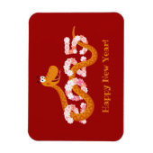 Chinesischer Neumondjahr Zodiac Holzschlange 2025 Magnet (Vertikal)