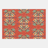 Chinesischer New Year Dragon dekoriert Muster 3WPS Geschenkpapier Set (Vorderseite)