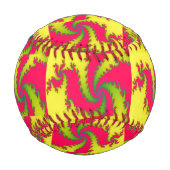 Chinesischer New Year Dragon Fraktal Baseball (Rückseite)
