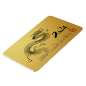 Chinesischer New Year Dragon Original Painting Gol Magnet (Linke Seite)