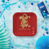 Chinesischer New Year Dragon Papier geschnitten Fa Pappteller (Party)