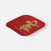 Chinesischer New Year Dragon Papier geschnitten Fa Pappteller (Gewinkelt)