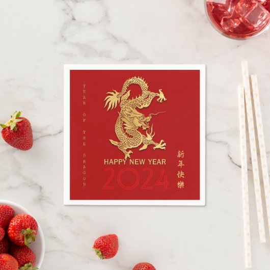 Chinesischer New Year Dragon Papier geschnitten Fa Serviette (Beispiel)