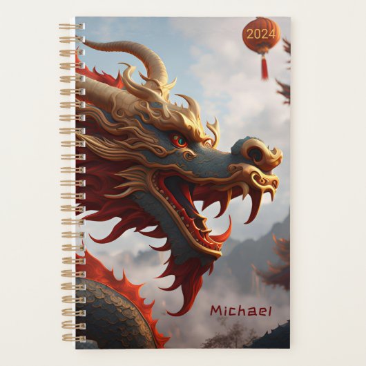 Chinesischer New Year Dragon personalisiert SP Planer (Vorderseite)
