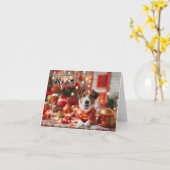 Chinesischer New Year Jack Russell Karte (Gelbe Blume)