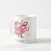 Chinesischer New Year Lunar Dragon personalisierte Kaffeetasse (Vorderseite Links)