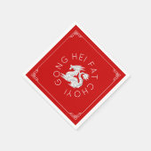 Chinesischer New Year Origami Dragon Napkins Serviette (Ecke)