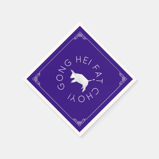 Chinesischer New Year Origami Ox Serviette (Ecke)