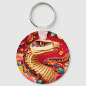 Chinesischer New Year Snake Origami Style 2025 BRK Schlüsselanhänger (Vorderseite)